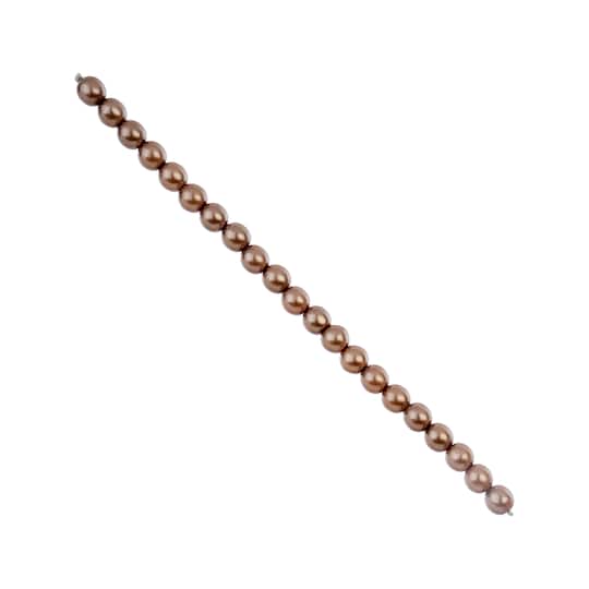 6mm Round Pearl Czech Glass Beads